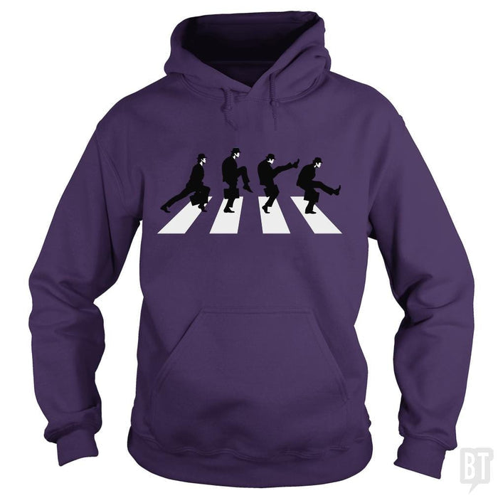 SunFrog-Busted Funky Hippo Hoodie / Purple / S Silly Walk Road
