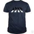 SunFrog-Busted Funky Hippo Classic Guys / Unisex Tee / Navy Blue / S Silly Walk Road