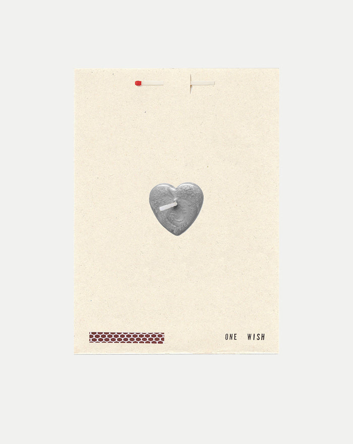 Veronica Beard Silver Heart Wish Card - Silver