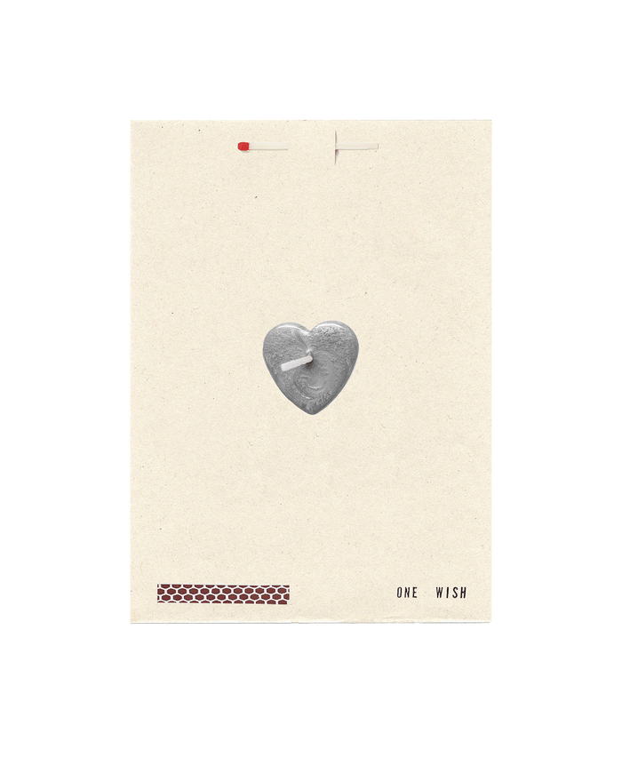 Veronica Beard Silver Heart Wish Card Silver