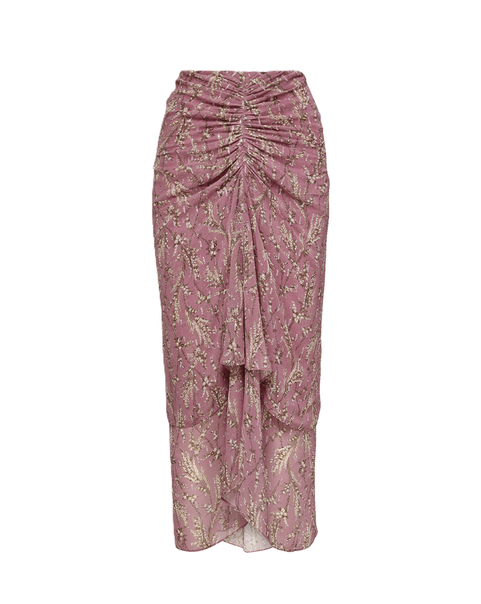Veronica Beard Sira Floral Midi Skirt - Orchid Haze Multi
