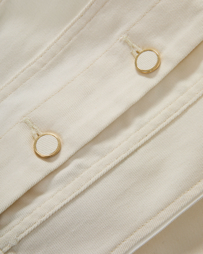 Veronica Beard Slate Cotton Twill Dickey