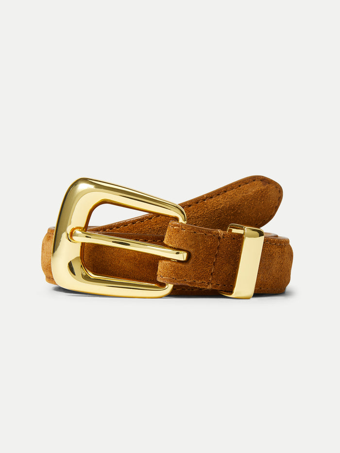 Slim Arch Suede Belt