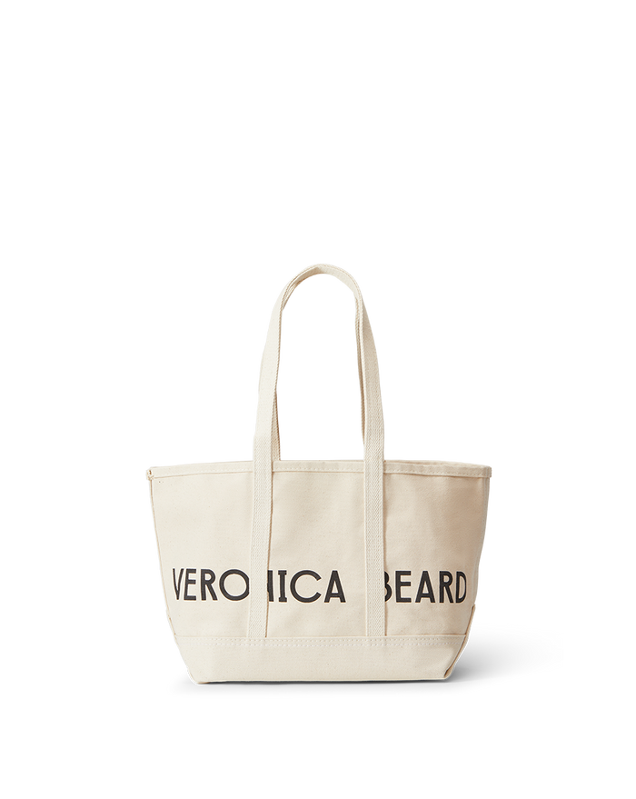 Veronica Beard Small Canvas Logo Tote Natural