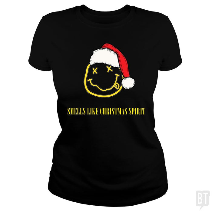 SunFrog-Busted GRIFFfam621 Classic Ladies Tee / Black / S SMELLS LIKE CHRISTMAS SPIRIT