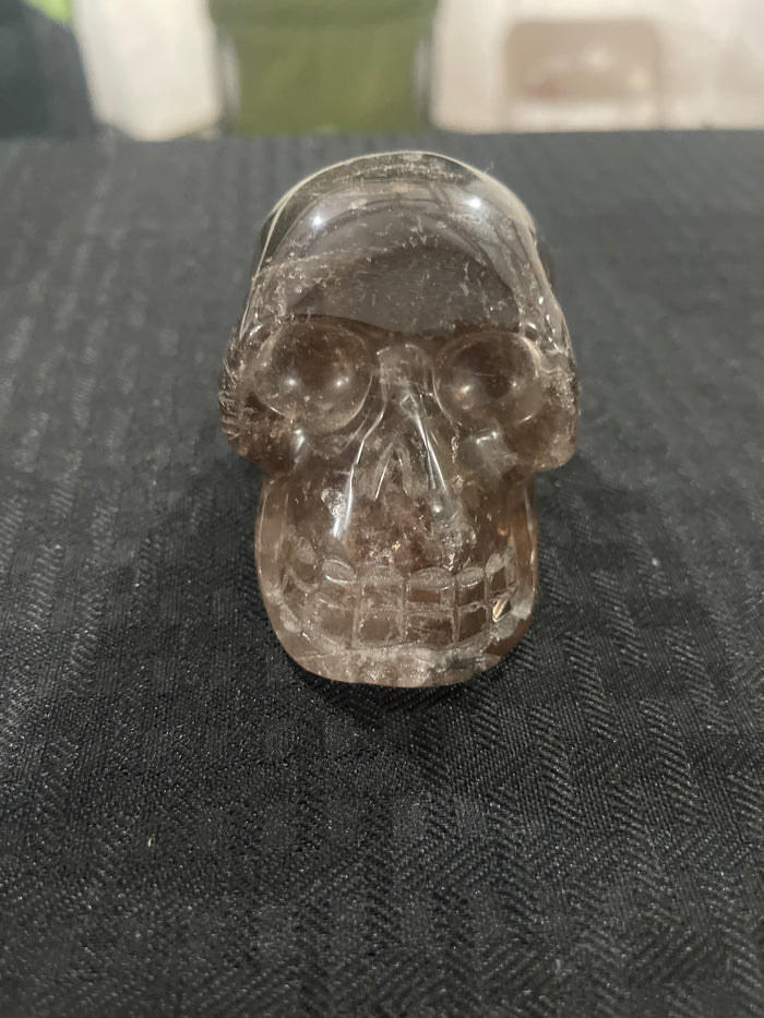 Smokey quartz skull