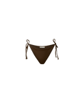 Veronica Beard Brown bikini bottom with side ties.
