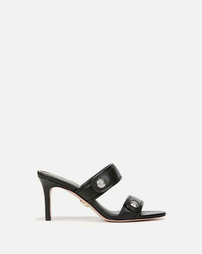 Veronica Beard Sona Leather Sandal - Black