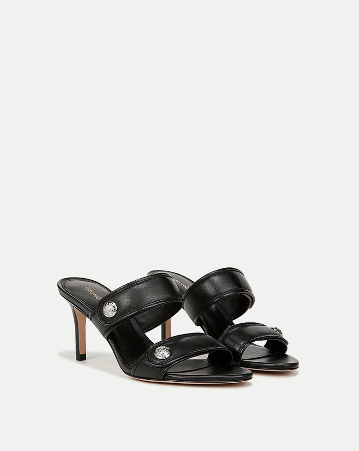 Veronica Beard Sona Leather Sandal - Black
