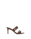 Veronica Beard Sona Woven Heeled Sandal - Chocolate