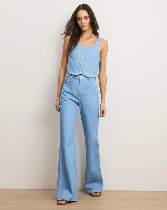 Veronica Beard Spensley Denim Vest - Bayside
