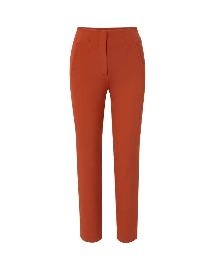 Veronica Beard Stila Slim Pant - Carnelian Red