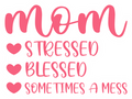 Stressed Blessed Vinyl Sticker - BustedTees.com