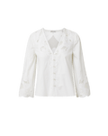 Veronica Beard Suniva Embroidered Shirt - White