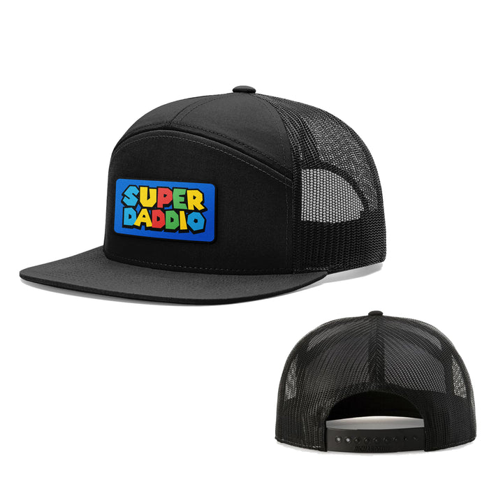 Seven-Panel Trucker Flatbill / Full Black / One Size