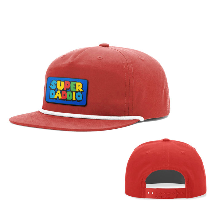 Snapback Rope Flatbill / Red And White / One Size