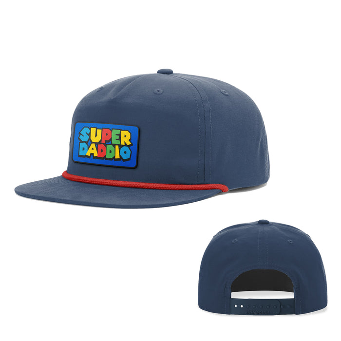 Snapback Rope Flatbill / Navy and Red / One Size