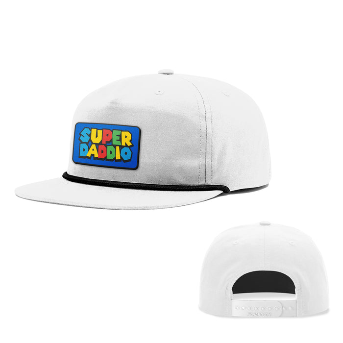 Snapback Rope Flatbill / White and Black / One Size