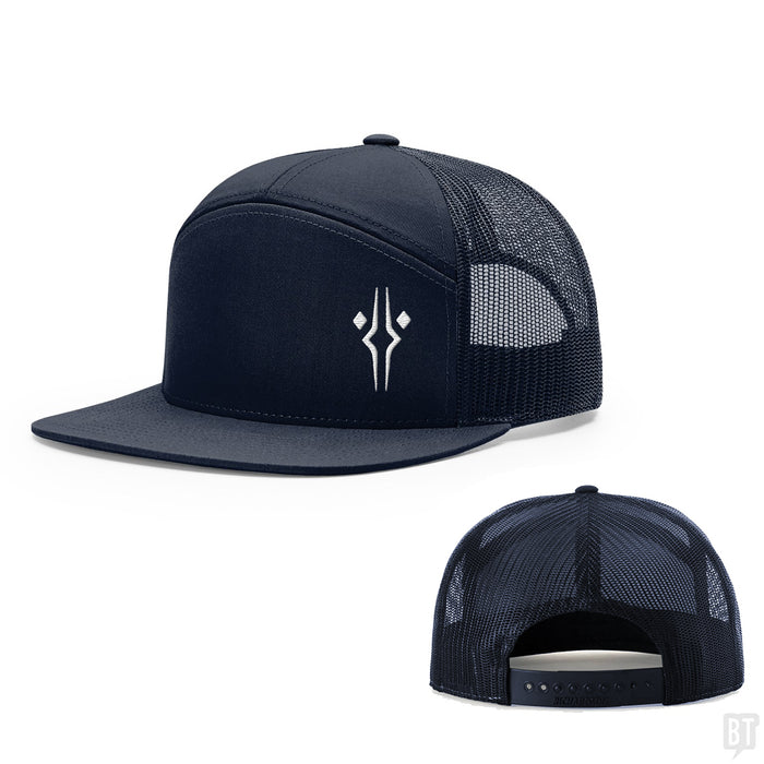 Seven-Panel Trucker Flatbill / Navy / One Size