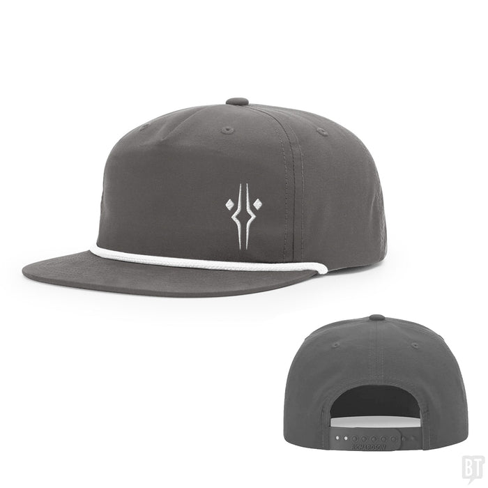 Snapback Rope Flatbill / Charcoal and White / One Size