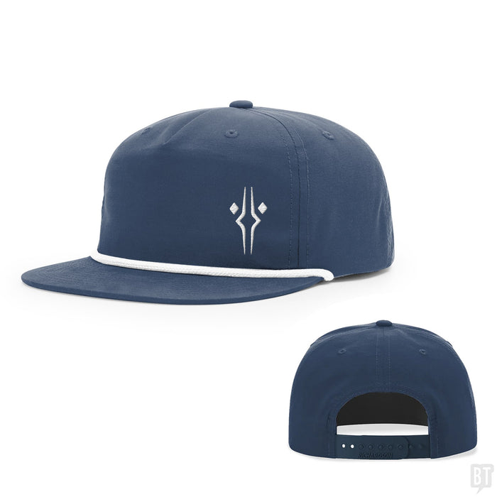 Snapback Rope Flatbill / Navy and White / One Size