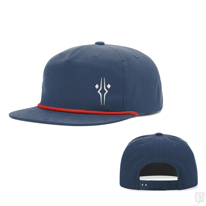 Snapback Rope Flatbill / Navy and Red / One Size