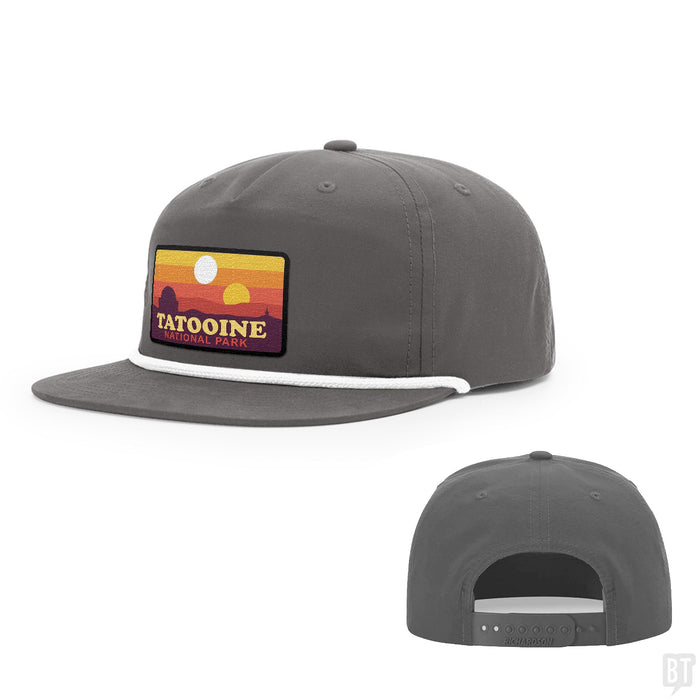 Snapback Rope Flatbill / Charcoal and White / One Size