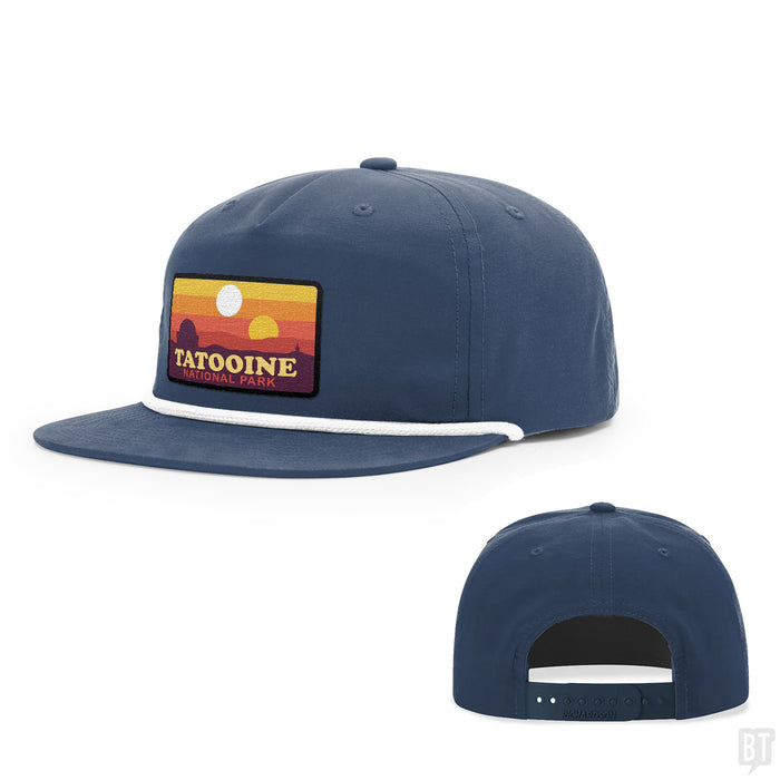 Snapback Rope Flatbill / Navy and White / One Size