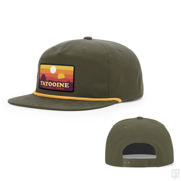 Snapback Rope Flatbill / Loden and Gold / One Size