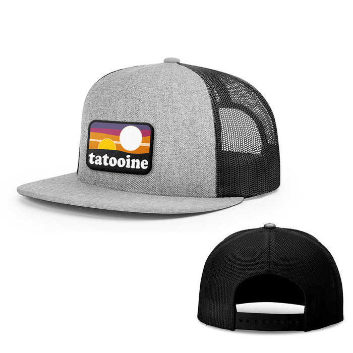 Snapback Flatbill / Heather and Black / One Size