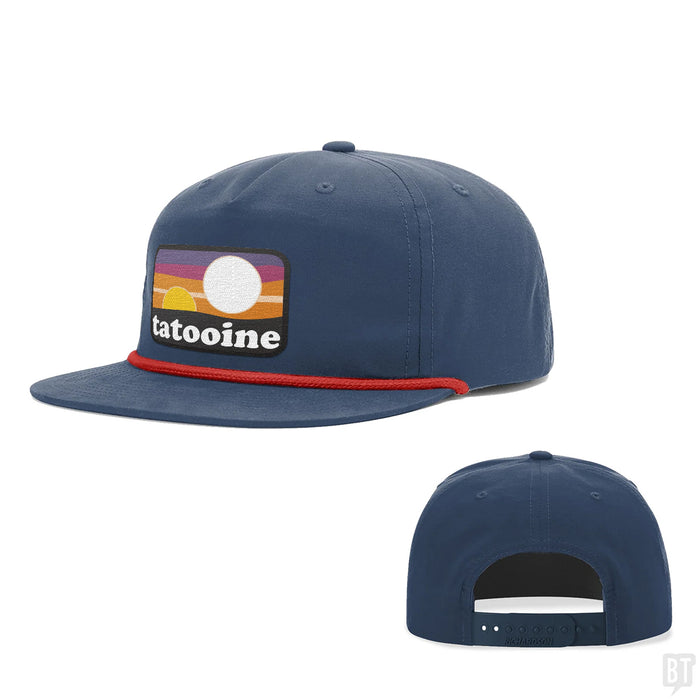 Snapback Rope Flatbill / Navy and Red / One Size