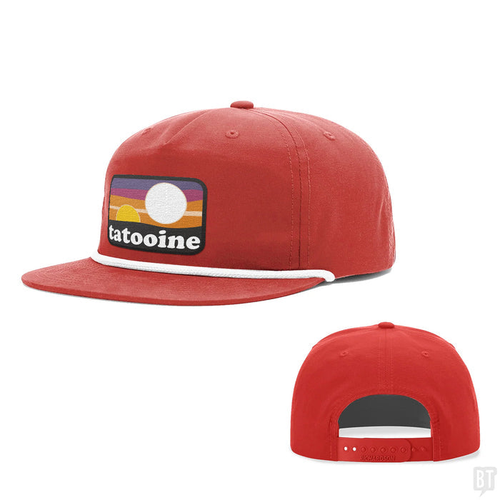 Snapback Rope Flatbill / Red And White / One Size