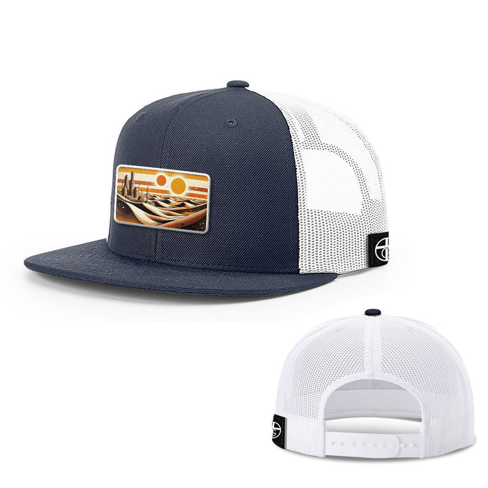 Snapback Flatbill / Navy and White / One Size