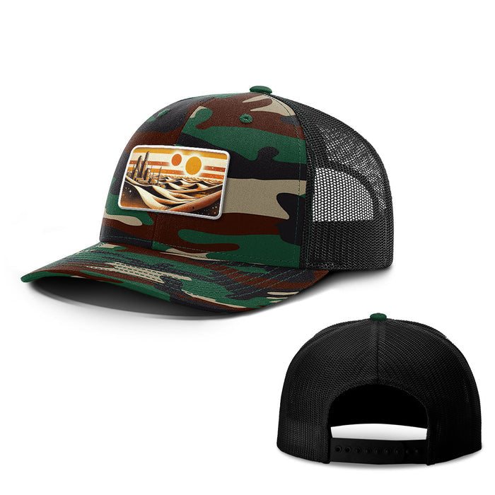 Snapback Trucker / Green Camo and Black / One Size