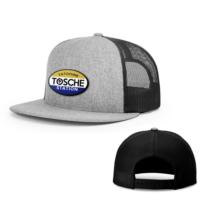 Snapback Flatbill / Heather and Black / One Size