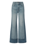 Veronica Beard Taylor Color-Block Wide-Leg Jean - Cloudy Colorblock