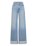 Veronica Beard Taylor Cuffed Wide-Leg Jean - Bright Nova
