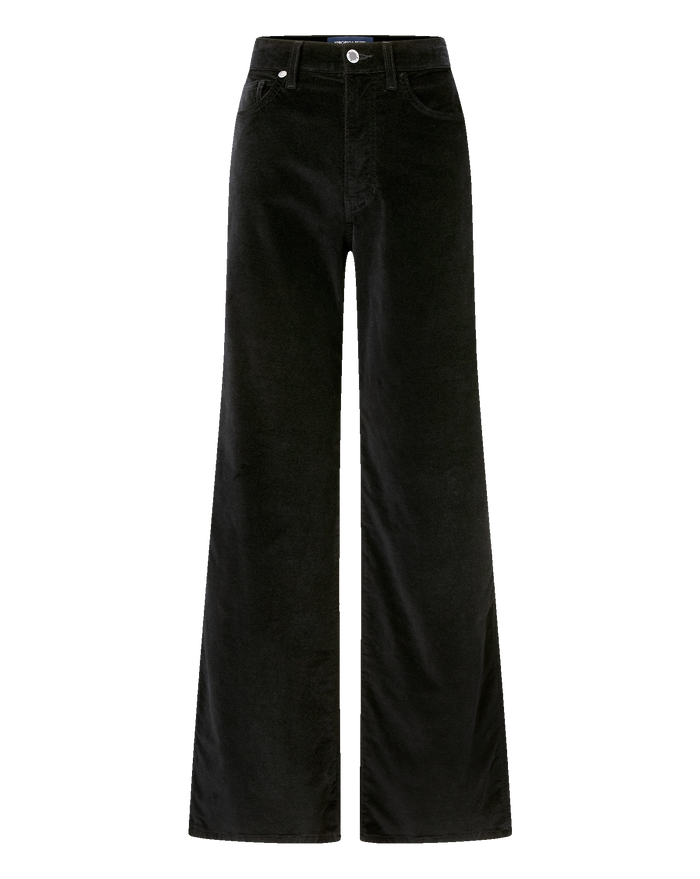 Veronica Beard Taylor Velvet Wide-Leg Pant - Black