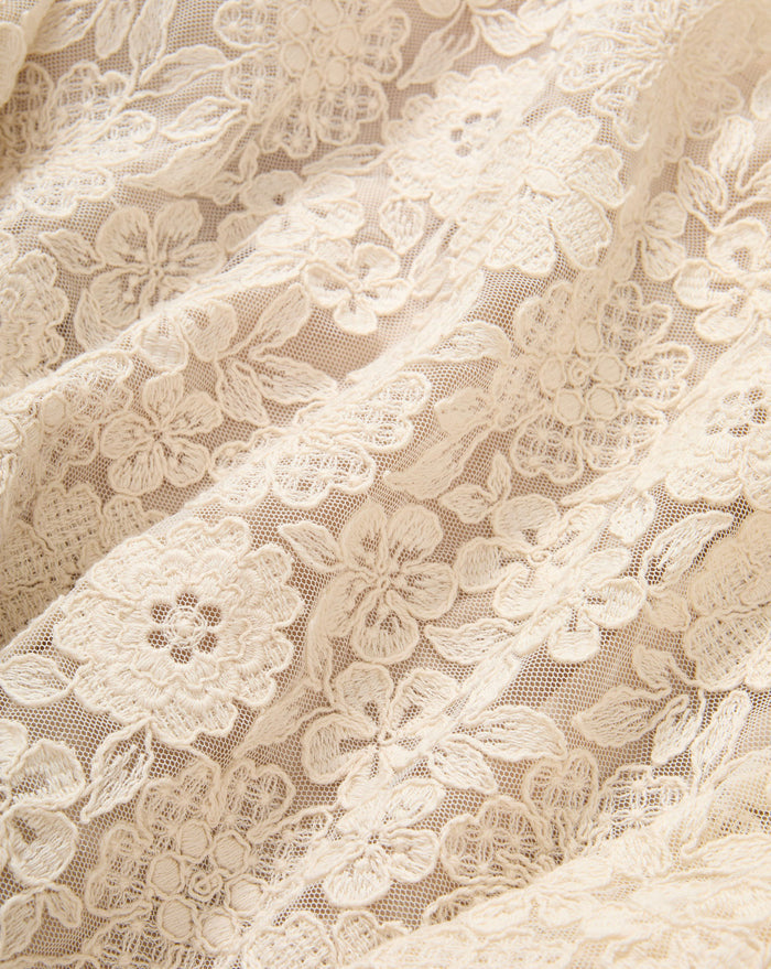 Veronica Beard Teresia Lace Mini Dress - Dove White