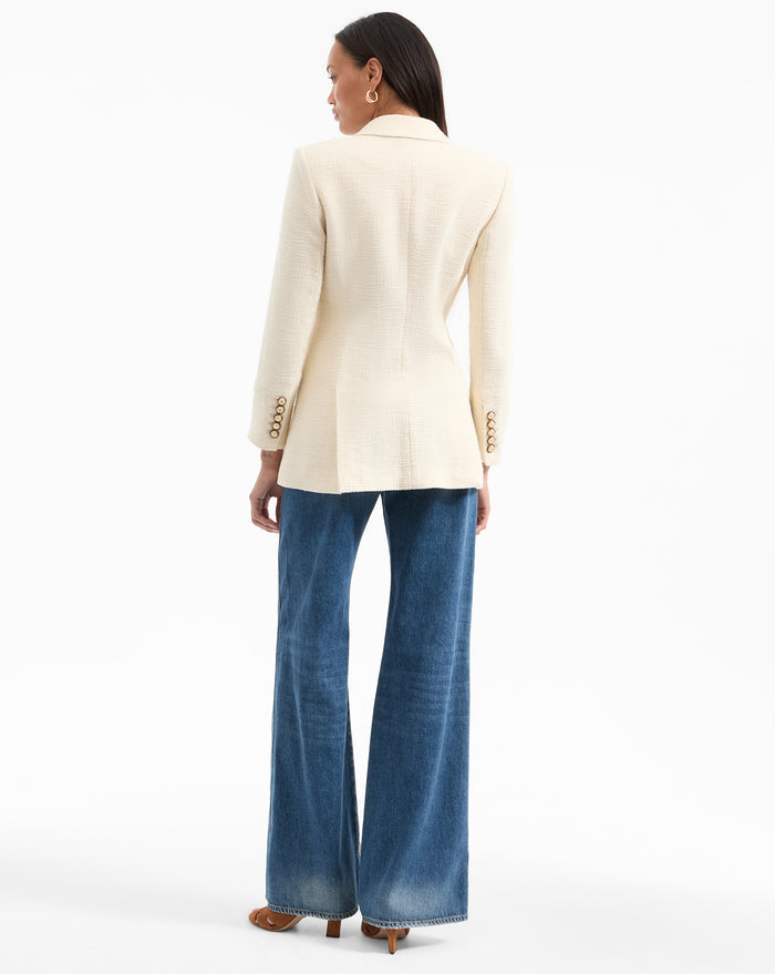 Veronica Beard Terre Cotton Dickey Jacket - Ecru