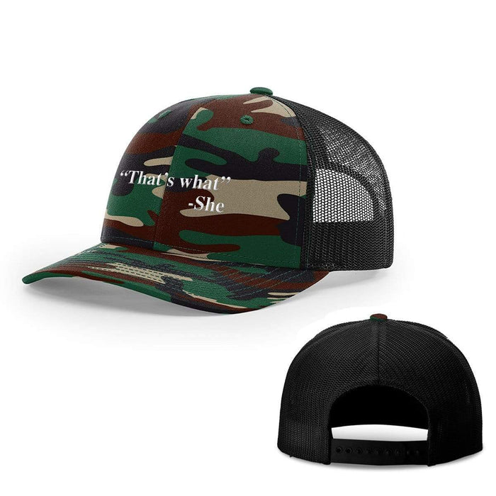 Snapback Trucker / Green Camo and Black / One Size