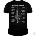 SunFrog-Busted Funky Hippo Classic Guys / Unisex Tee / Black / S The Anatomy Of Freedom