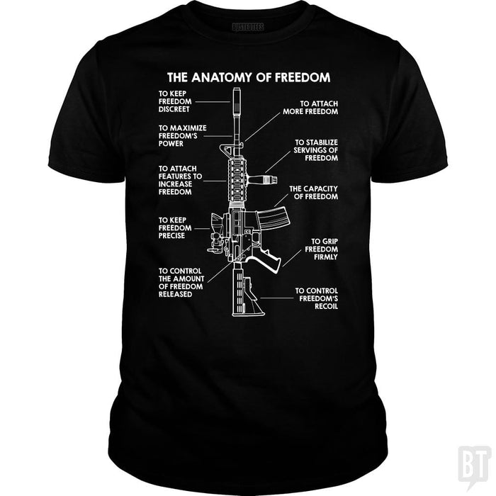 SunFrog-Busted Funky Hippo Classic Guys / Unisex Tee / Black / S The Anatomy Of Freedom