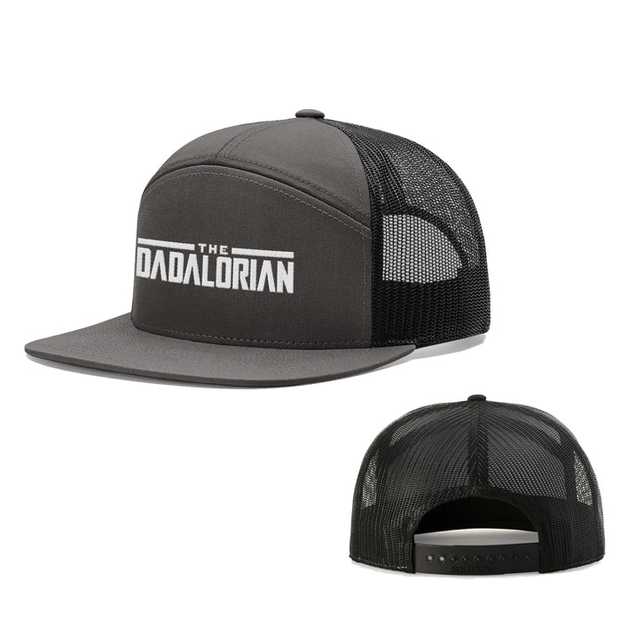 Seven-Panel Trucker Flatbill / Charcoal and Black / One Size
