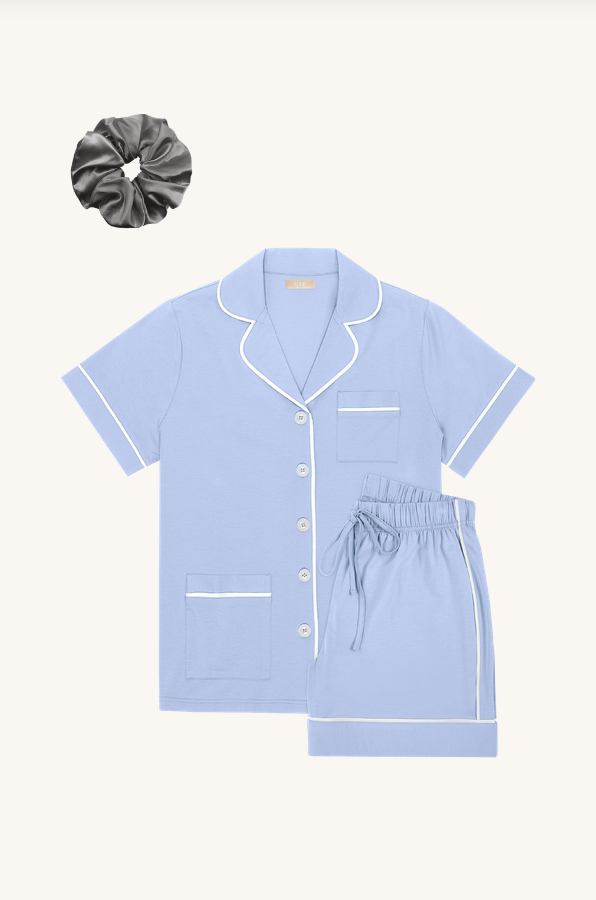 The Sweet Dreams Gift Set | Dayflower Blue Short Set