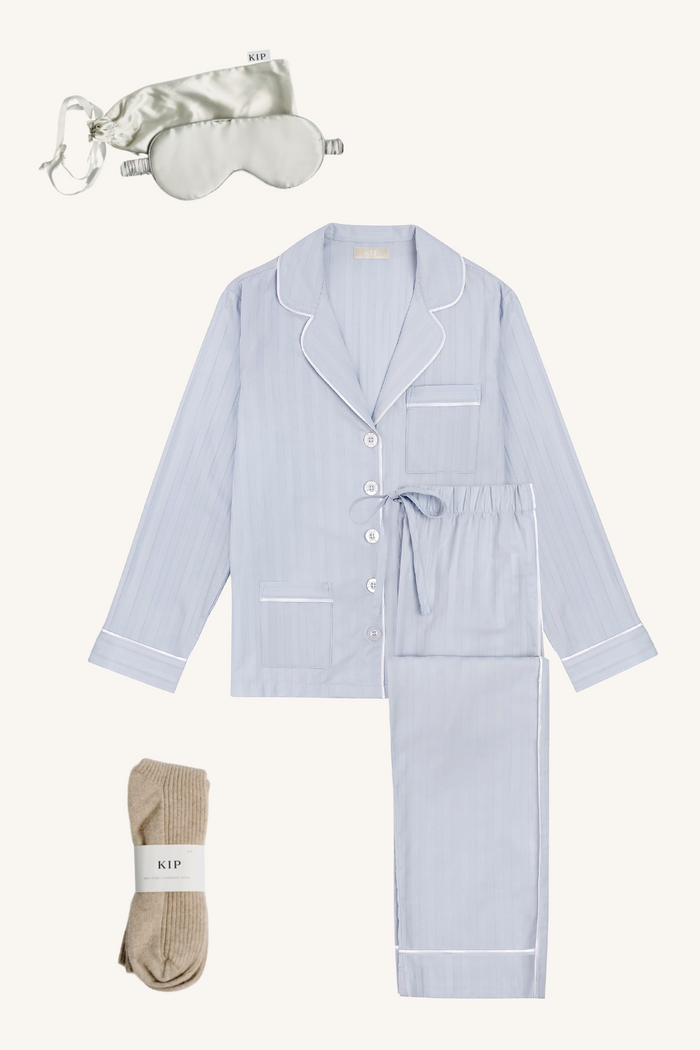The Ultimate Indulgence Gift Set | Mist Blue Pajama Set