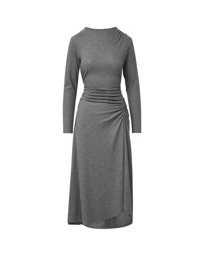 Veronica Beard Theodora Wool Midi Dress - Medium Heather Grey