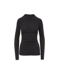 Veronica Beard Theresa Ruched Turtleneck - Black