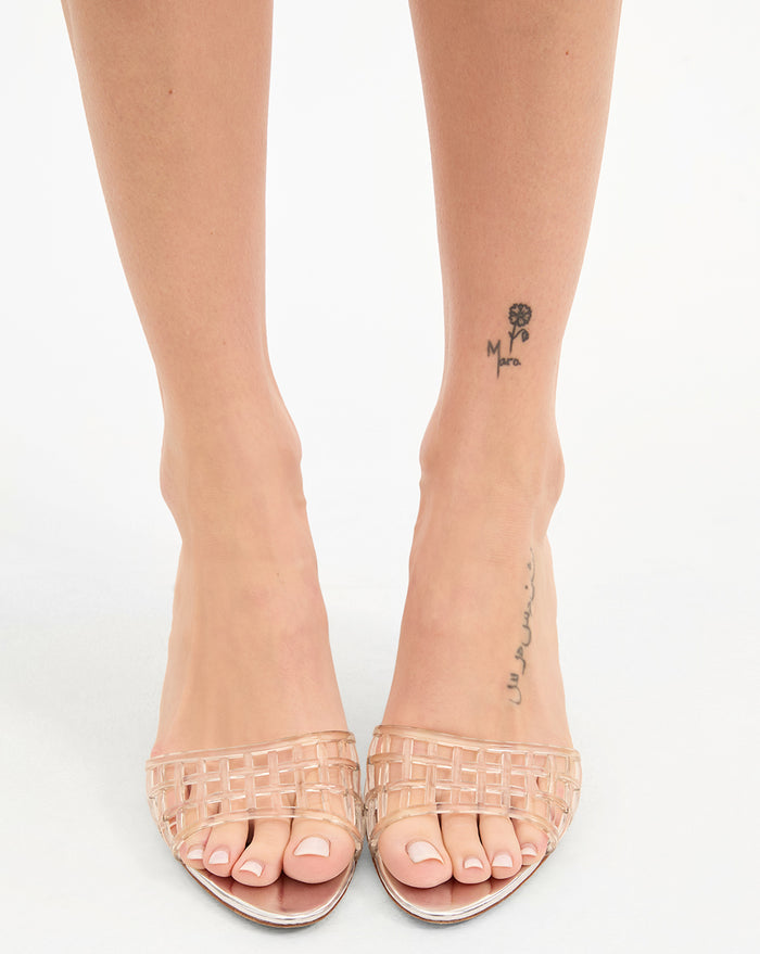 Veronica Beard Tia Jelly Sandal - Clear/Silver
