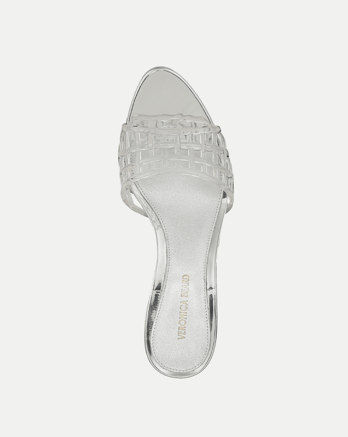 Veronica Beard Tia Jelly Sandal - Clear/Silver